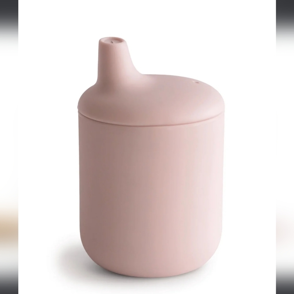 3/$30 NWOT MUSHIES 100% Silicone Sippy Cup Blush Pink Soft